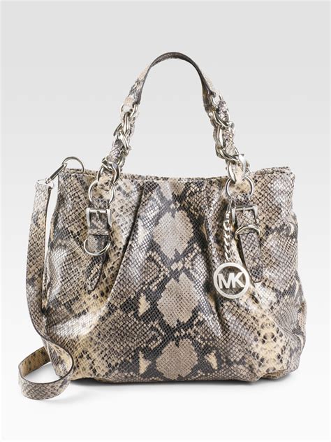 michael kors blue python purse|Michael Kors black snakeskin purse.